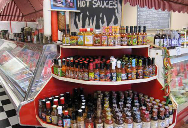 Selection of hot sauces
